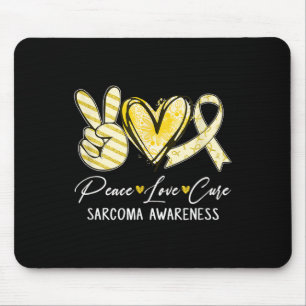 Alfombrilla De Ratón Paz Amor Cura Cura Cinta Amarilla Sarcoma Sensibil
