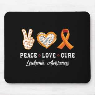 Alfombrilla De Ratón Paz Amor cura Leukemia Concienciación de mujeres n