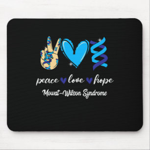 Alfombrilla De Ratón Paz Amor Cura Síndrome de Mowat-wilson Cinta Azul
