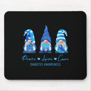 Alfombrilla De Ratón Paz Amor Cure Gnome Diabetes Supervivientes de Sen