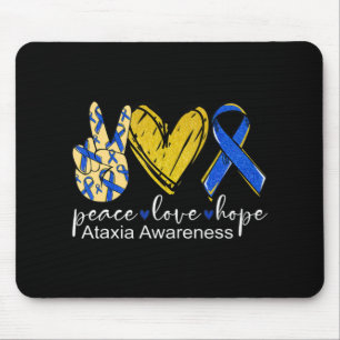 Alfombrilla De Ratón Paz Amor Esperanza Ataxia Conciencia Camisa Cinta