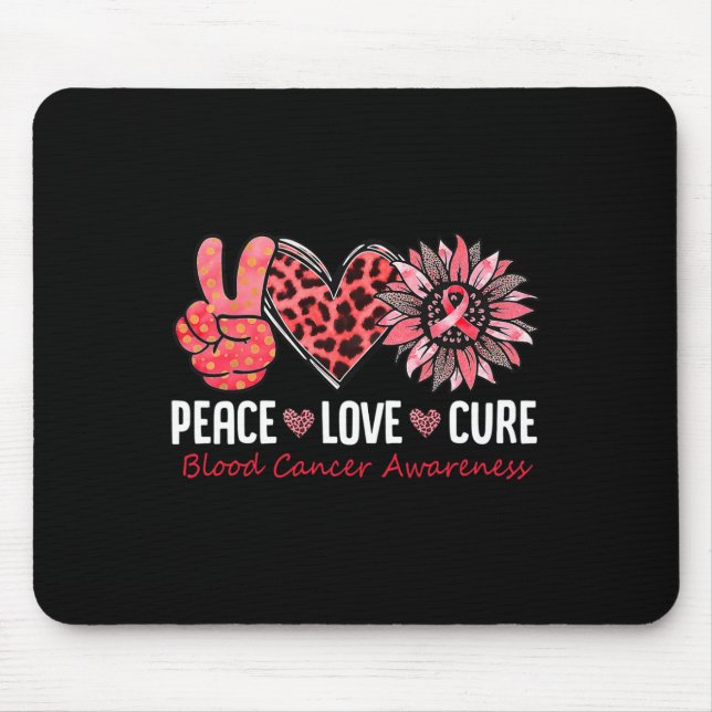 Alfombrilla De Ratón Paz Amor Esperanza Concienciación sobre el Cáncer  (Frente)