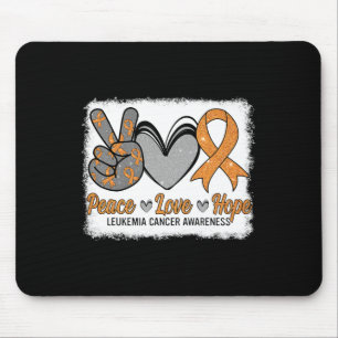 Alfombrilla De Ratón Paz Amor Esperanza Leucemia Conciencia Mes Guerrer