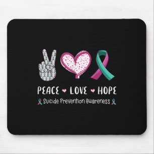 Alfombrilla De Ratón Paz Amor Esperanza Prevención Suicidio Conciencia 