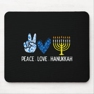 Alfombrilla De Ratón Paz Amor Hanukkah Retro Chanukah Judíos Hombres Mu