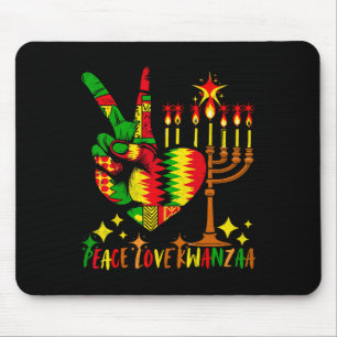 Alfombrilla De Ratón Paz Amor Kwanzaa Patrimonio Africano-Estadounidens