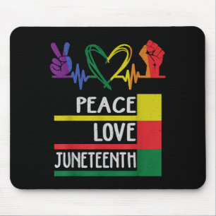 Alfombrilla De Ratón Paz amor orgullo juneteenth chica negra reina muje