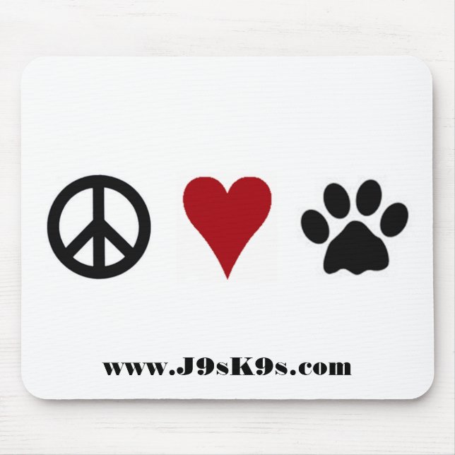 Alfombrilla De Ratón Paz-Amor-Patas Mousepad (Frente)