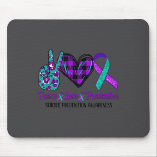 Alfombrilla De Ratón Paz Amor Vida Conciencia de Suicidio Mujer Semi Co