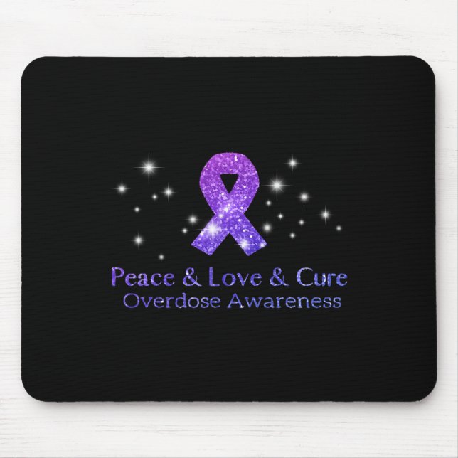 Alfombrilla De Ratón Paz Amor Y Curación Conciencia de Sobredosis de Op (Frente)