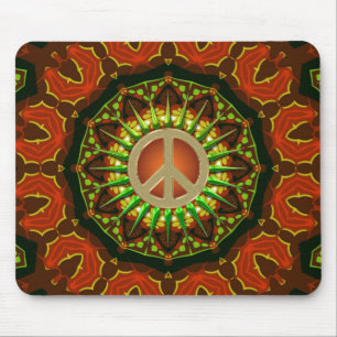 Alfombrilla De Ratón Paz Batik Geometría Floral Mousepad