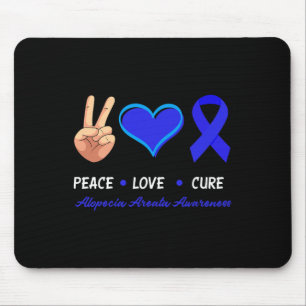 Alfombrilla De Ratón Paz Cure Alopecia Areata Conciencia
