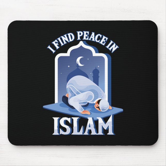 Alfombrilla De Ratón Paz En El Islam Musulmán Alá Oración Mezquita Nama (Frente)