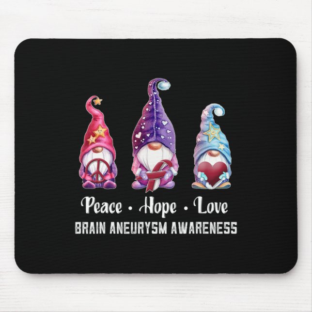 Alfombrilla De Ratón Paz Esperanza Amor Gnomes Aneuralismo Cerebro Conc (Frente)