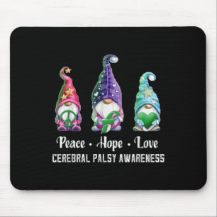 Alfombrilla De Ratón Paz Esperanza Amor Gnomes Conciencia De La Parális