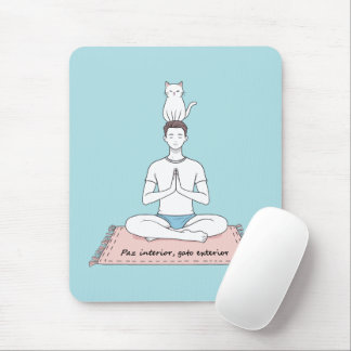 Alfombrilla De Ratón Paz Interior, Gato Exterior