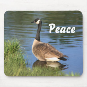 Alfombrilla De Ratón Paz Mousepad inspirador del ganso de Canadá