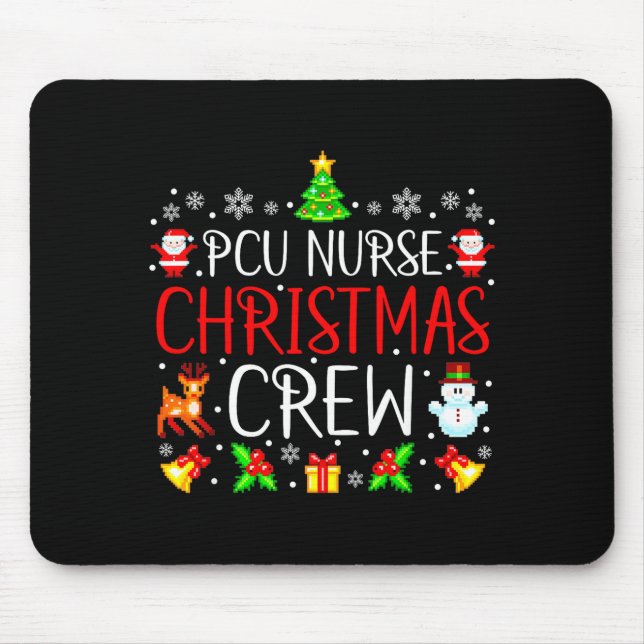 Alfombrilla De Ratón Pcu Nurse Christmas Crew Matching Xmas  (Frente)