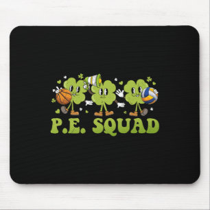 Alfombrilla De Ratón Pe Squad Día de San Patricio Trébol Educación Físi