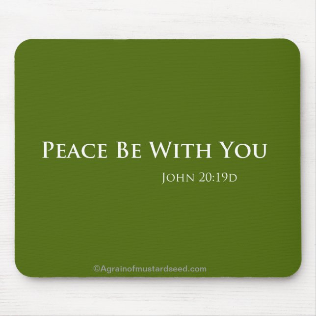 Alfombrilla De Ratón Peace Be With You Easter Citas (Frente)