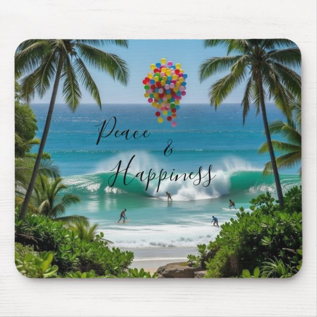 Alfombrilla De Ratón Peace & Happiness Mousepad (Frente)