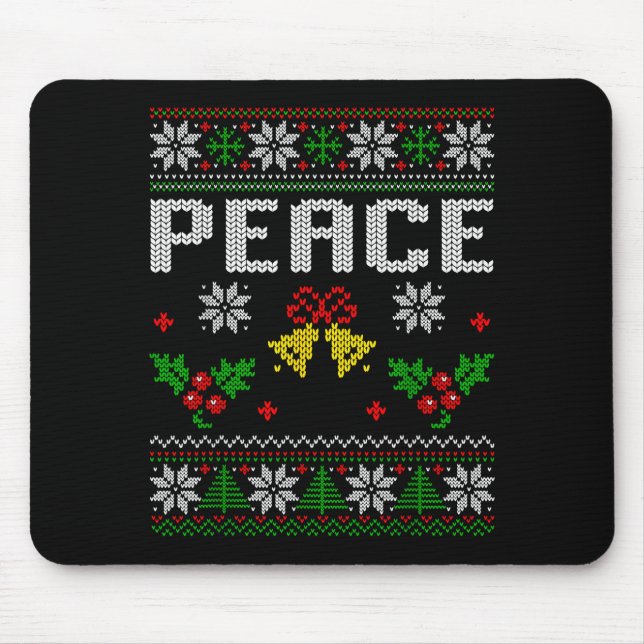 Alfombrilla De Ratón Peace I Come In Peace Couple Matching Ugly Christm (Frente)