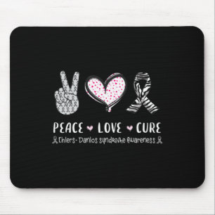 Alfombrilla De Ratón Peace Love Cure Ehlers-danlos Syndrome Awareness M