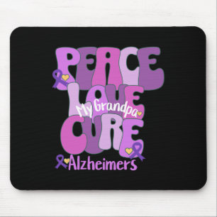 Alfombrilla De Ratón Peace Love Cure Heimerheimers Purple Ribbon End He