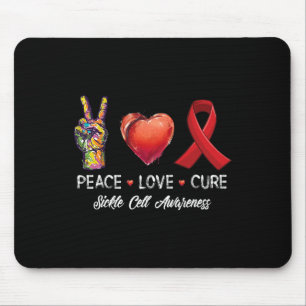 Alfombrilla De Ratón Peace Love Cure Sickle Cell Awareness Hombres Muje