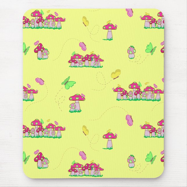 Alfombrilla De Ratón Peace Love Mushrooms (Frente)