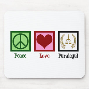 Alfombrilla De Ratón Peace Love Paralegal