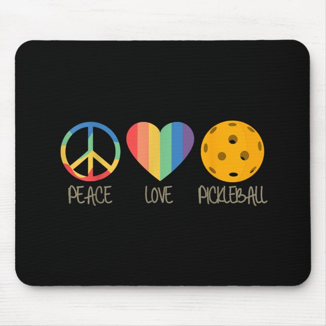 Alfombrilla De Ratón Peace Love Pickleball (Frente)