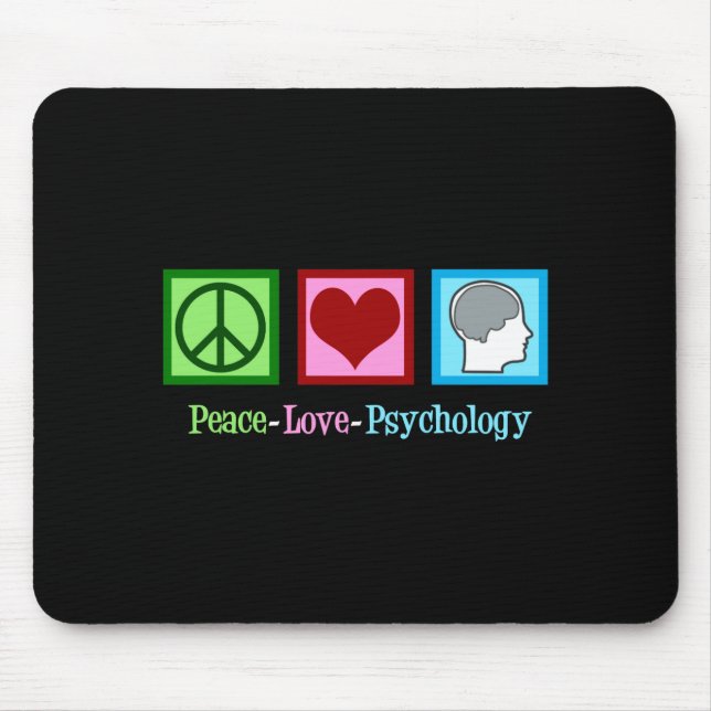 Alfombrilla De Ratón Peace Love Psychology Cute Psychologist  (Frente)