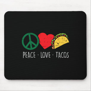 Alfombrilla De Ratón Peace Love Tacos Cinco De Mayo Fiesta Hipp Mexican