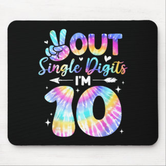 Alfombrilla De Ratón Peace Sign Double Digits 10th Birthday For Girls B