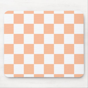 Alfombrilla De Ratón Peach Fuzz Checkered Gingham Pattern