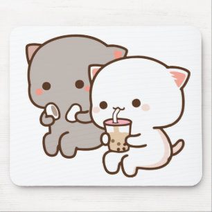 Alfombrilla De Ratón Peach Goma Comer Pads de ratón para rompecabezas