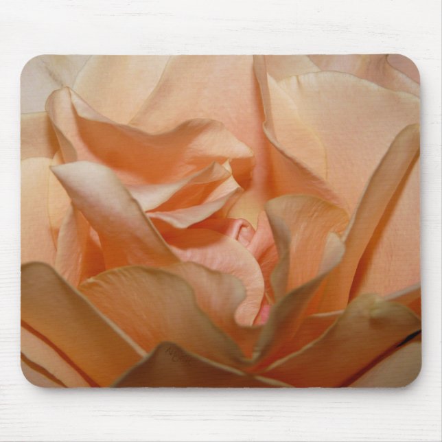 Alfombrilla De Ratón Peach Rosa Petals mousepad (Frente)