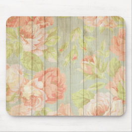 Alfombrilla De Ratón Peach Rose Pattern