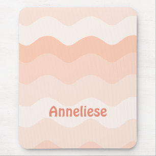 Alfombrilla De Ratón Peach Wavy Personalizado