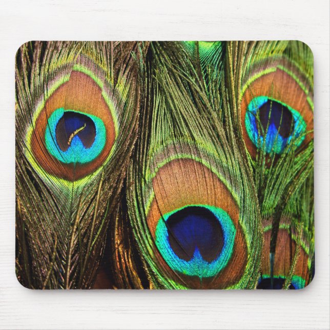 Alfombrilla De Ratón Peacock Feathers Mousepad (Frente)