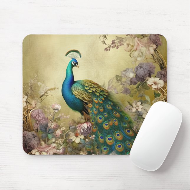 Alfombrilla De Ratón Peacock Garden (Con ratón)