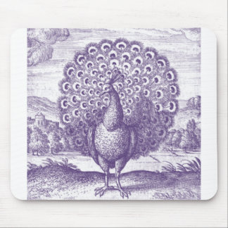 Alfombrilla De Ratón Peacock, un grabado vintage