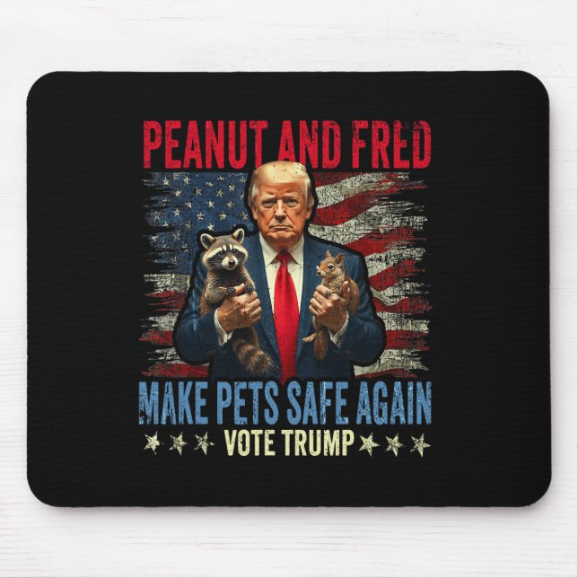 Alfombrilla De Ratón Peanut Y Fred Hacen A Los Mascotas Seguros De Nuev (Frente)