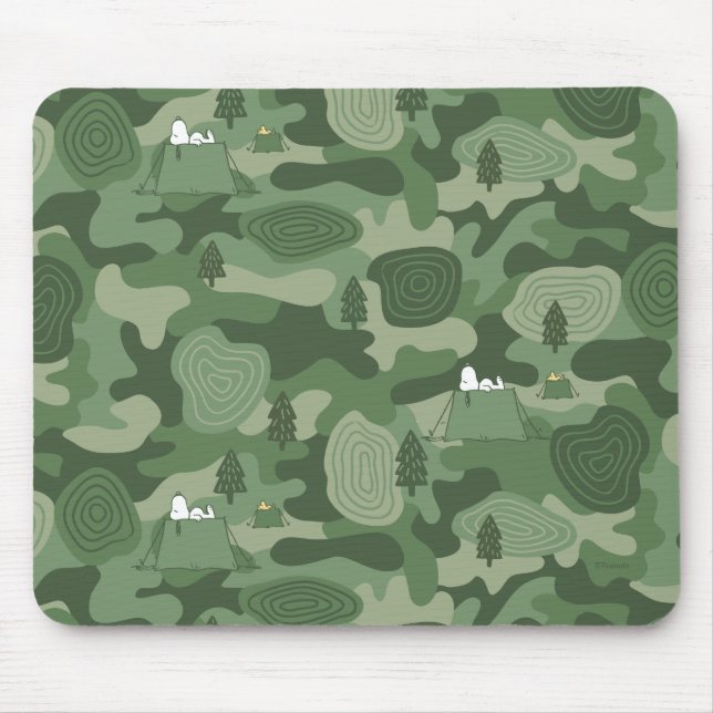 Alfombrilla De Ratón Peanuts | Snoopy & Woodstock Camouflage Camp (Frente)