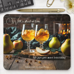 Alfombrilla De Ratón Pears Wine Funny Bebe<br><div class="desc">Mousepad presenta una escena artística de la vida con vino y peras y tus propias citas divertidas o de otro tipo.</div>