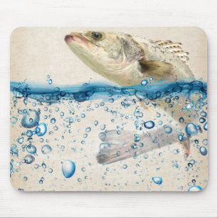Alfombrilla De Ratón peces grandes saltando del agua
