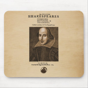 Alfombrilla De Ratón Pedazo delantero al primer folio de Shakespeare