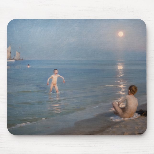 Alfombrilla De Ratón Peder Severin Kroyer - Niños bañándose en Skagen (Frente)