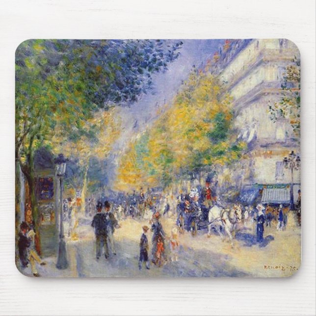 Alfombrilla De Ratón Pedro Auguste Renoir - Boulivards de París (Frente)